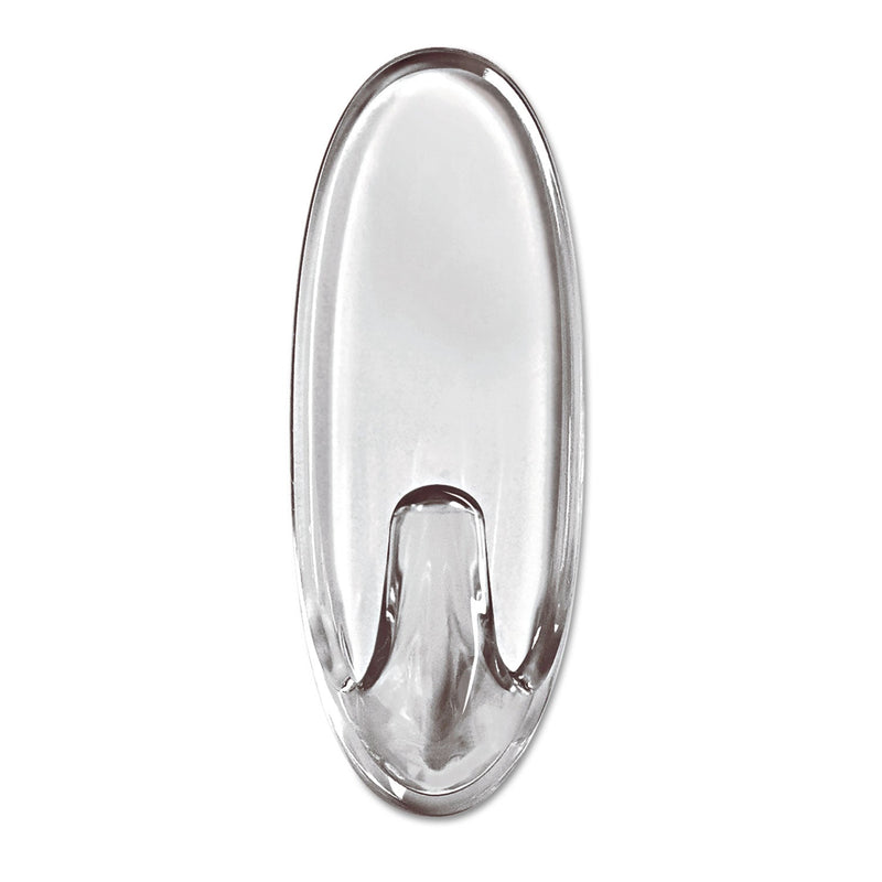 Command Clear Hooks and Strips, Plastic, Medium, 6 Hooks and 12 Strips/Pack