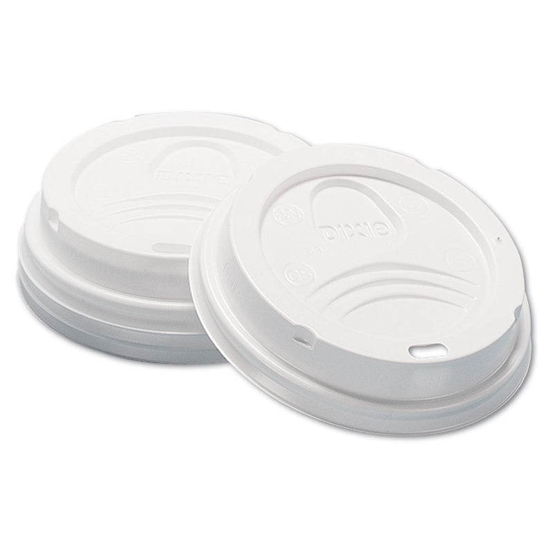 Dixie Dome Hot Drink Lids, Fits 8 oz Cups, White, 100/Sleeve, 10 Sleeves/Carton