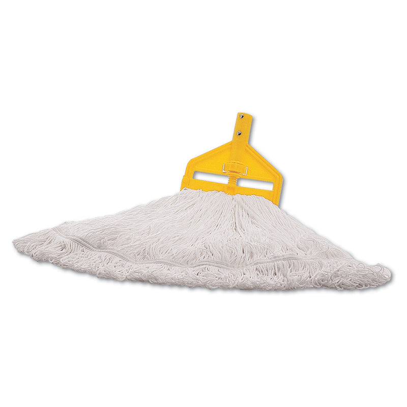 Rubbermaid Finish Mop Heads, Nylon, White, Large
