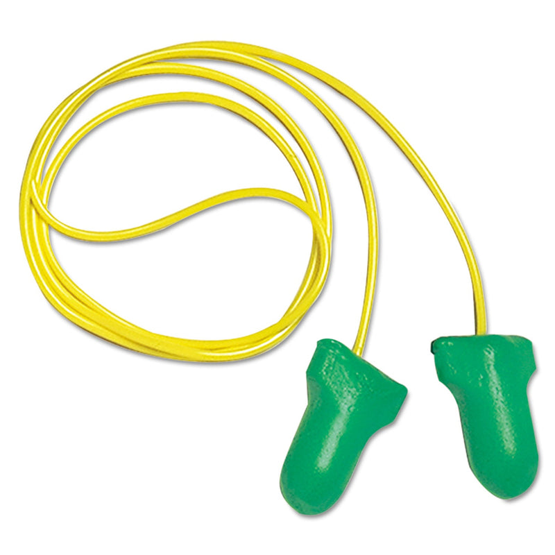 Howard Leight LPF-30 Max Lite Single-Use Earplugs, Corded, 30NRR, Green, 100 Pairs