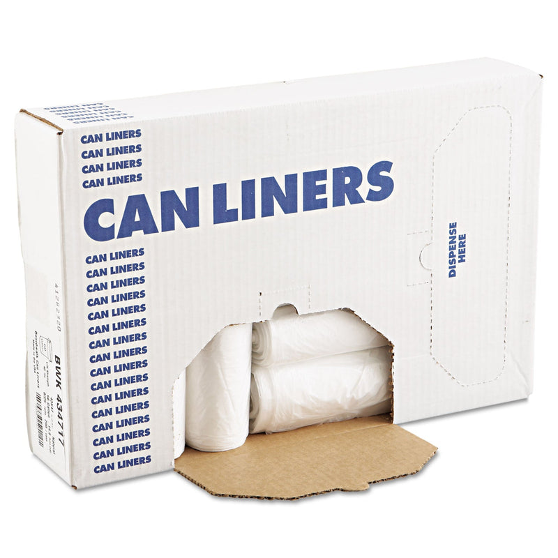 AccuFit High-Density Can Liners with AccuFit Sizing, 23 gal, 14 microns, 29" x 45", Natural, 250/Carton
