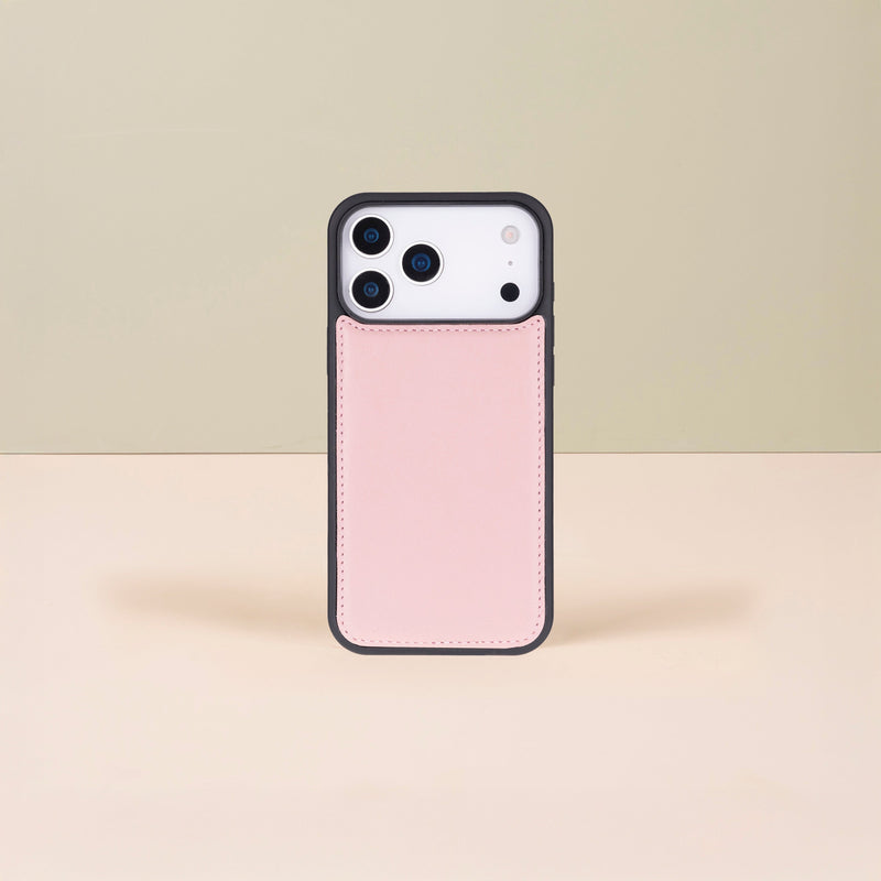 Leather iPhone 17 Pro Max Wallet Case – Pink - Austin