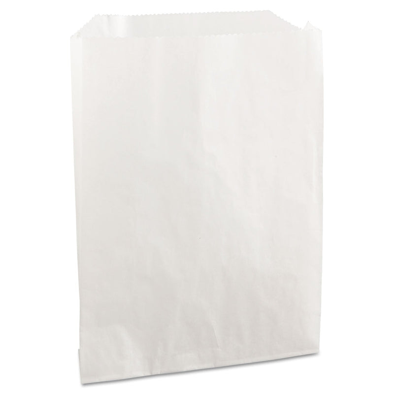 Bagcraft Grease-Resistant Single-Serve Bags, 6" x 7.25", White, 2,000/Carton