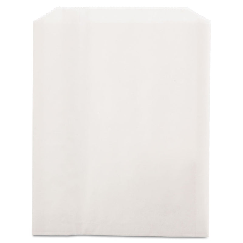 Bagcraft Grease-Resistant Single-Serve Bags, 6" x 7.25", White, 2,000/Carton