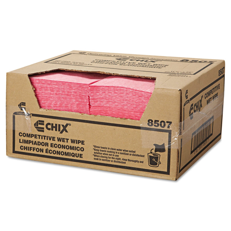Chix Wet Wipes, 11.5 x 24, White/Pink, 200/Carton