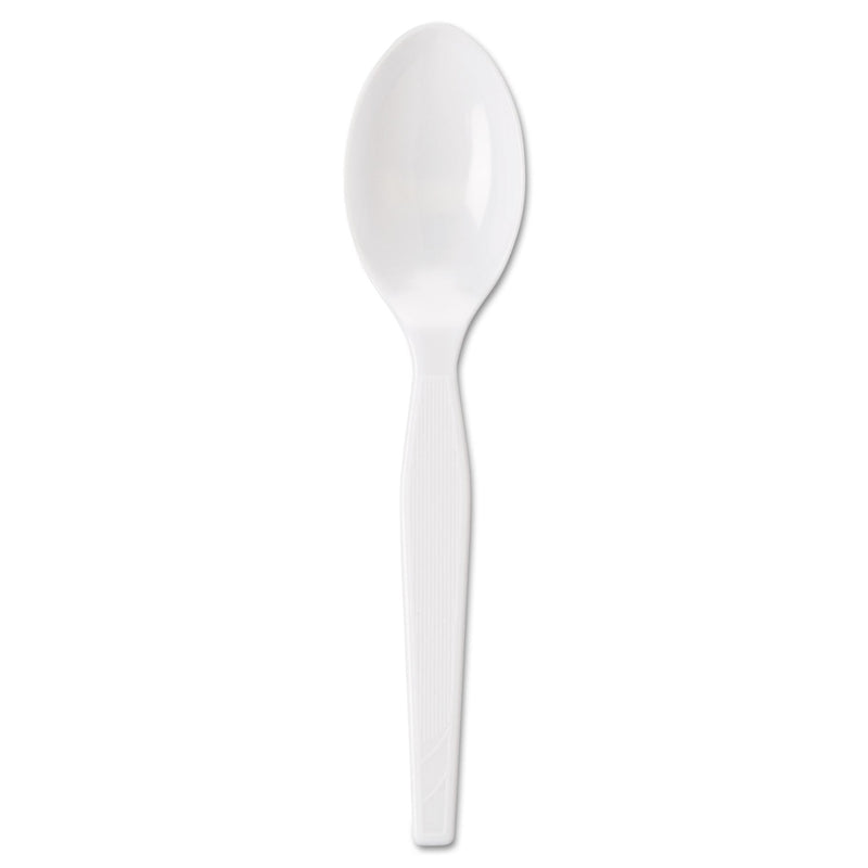 Dixie Individually Wrapped Mediumweight Polystyrene Cutlery, Teaspoons, White, 1,000/Carton