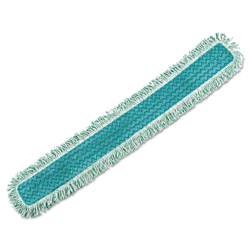 Rubbermaid HYGEN Dust Mop Heads With Fringe, Green, 48", Microfiber