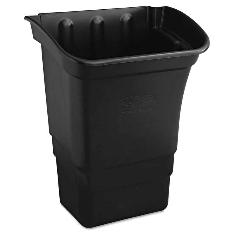 Rubbermaid Optional Utility Cart Refuse/Utility Bin, Rectangular, 8 gal, Black