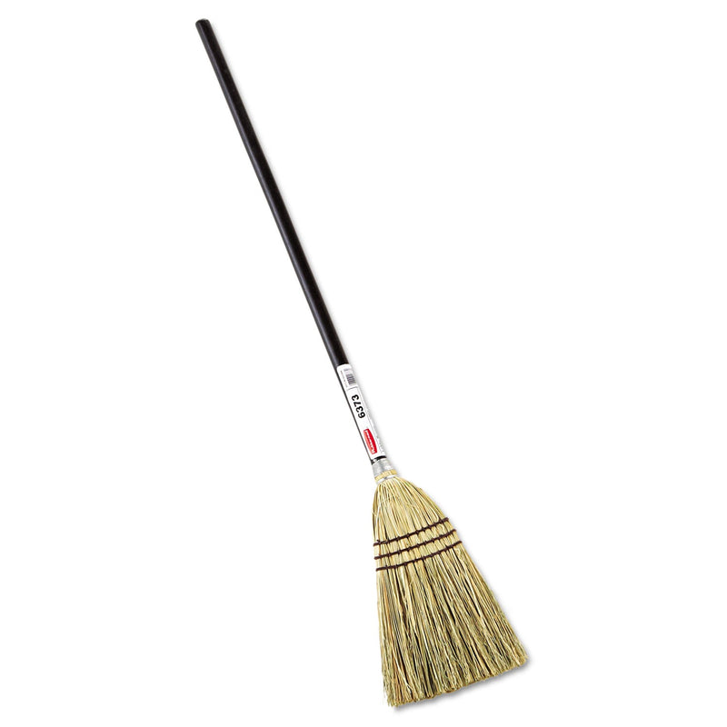 Rubbermaid Corn-Fill Broom, Corn Fiber Bristles, 38" Overall Length, Brown