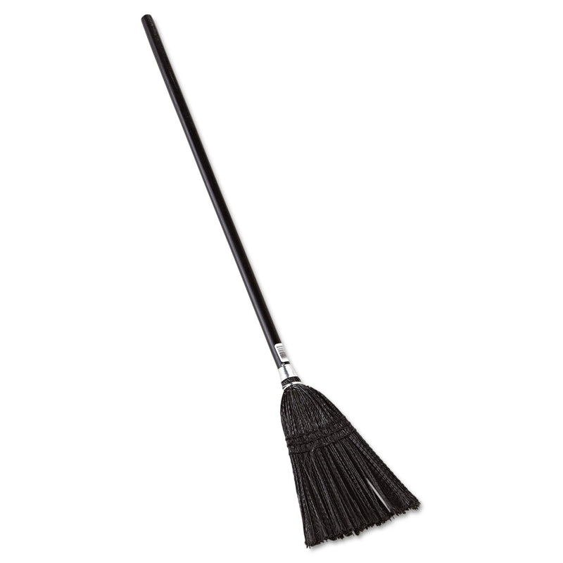 Rubbermaid Lobby Pro Synthetic-Fill Broom, Synthetic Bristles, 37.5" Overall Length, Black
