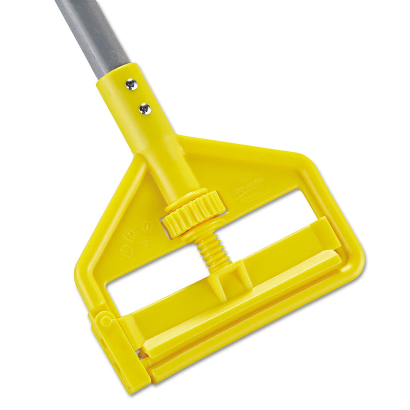 Rubbermaid Invader Fiberglass Side-Gate Wet-Mop Handle, 1" dia x 60", Gray/Yellow