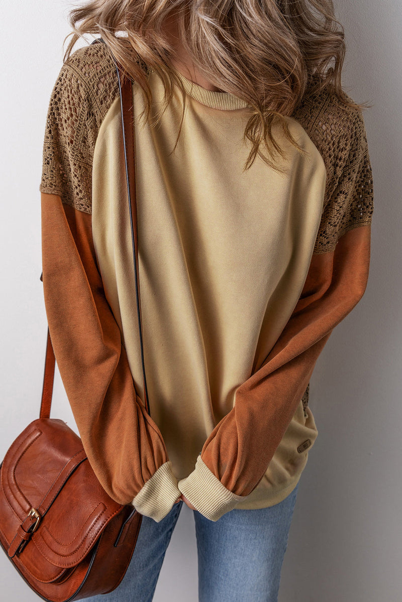 Scarlett Colorblock Drop Shoulder Sweatshirt
