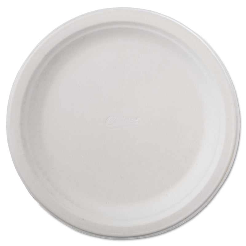 Chinet Classic Paper Dinnerware, Plate, 9.75" dia, White, 125/Pack, 4 Packs/Carton