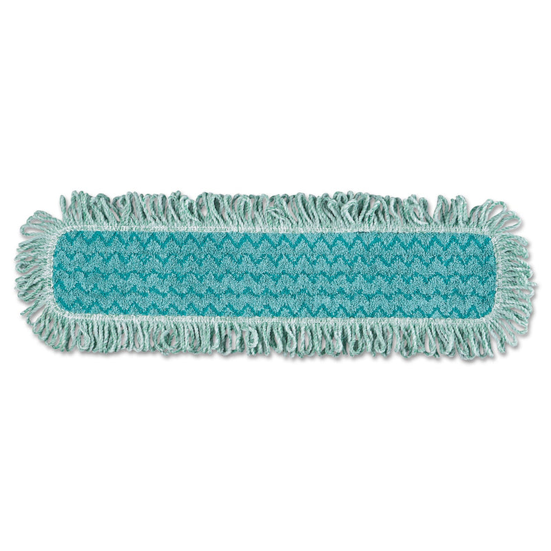 Rubbermaid HYGEN Microfiber Fringed Dust Mop Pad, 24w x 9d, Green