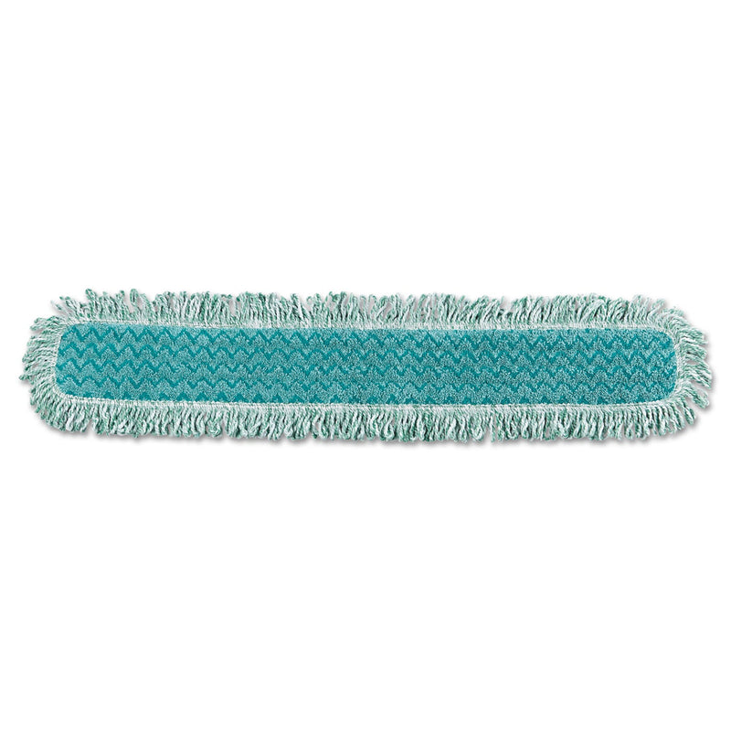 Rubbermaid HYGEN Dry Dusting Mop Heads with Fringe, 36", Microfiber, Green