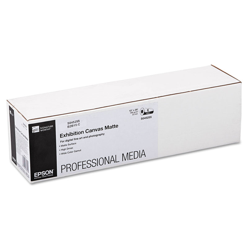Epson Exhibition Canvas, 23 mil, 13" x 20 ft, Matte White
