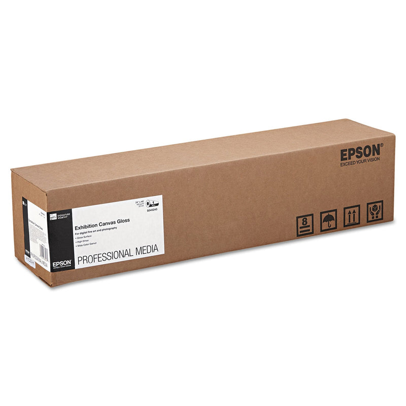 Epson Exhibition Canvas, 22 mil, 24" x 40 ft, Glossy White
