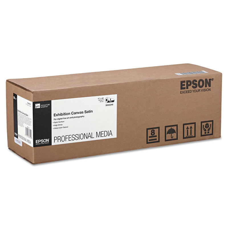 Epson Exhibition Canvas, 23 mil, 17" x 40 ft, Satin White