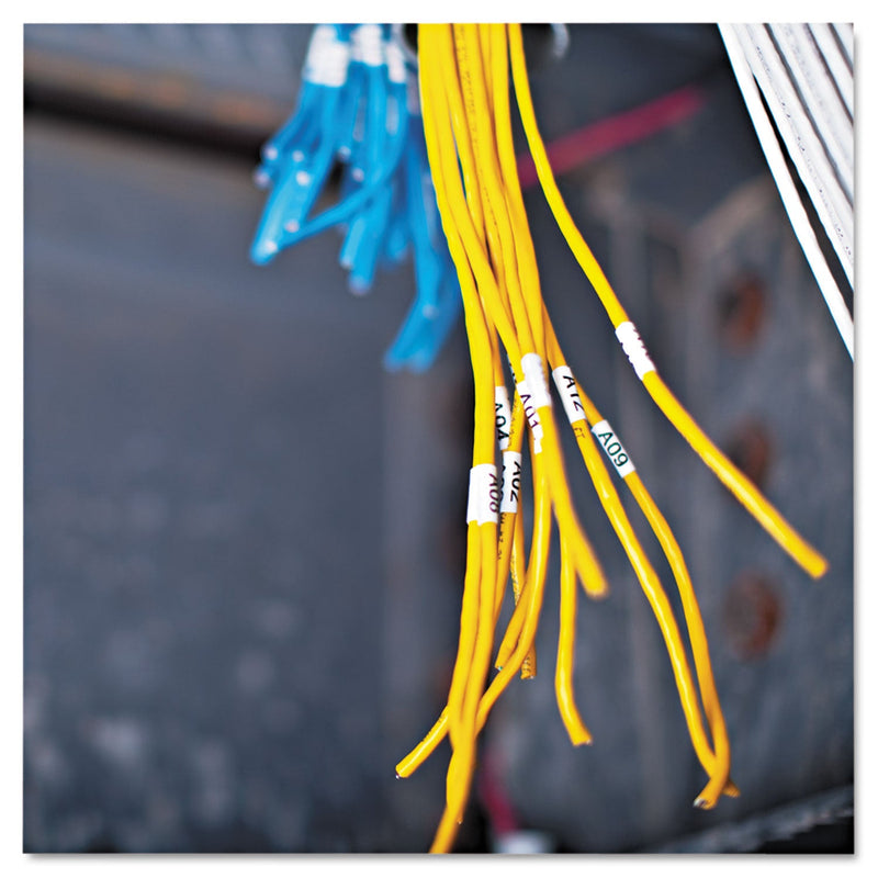 DYMO Rhino Flexible Nylon Industrial Label Tape, 0.5" x 11.5 ft, White/Black Print