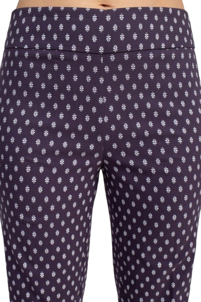 Counterparts Mid Banded Waist Multi Print Stretch Rayon Pants