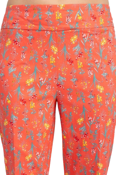 Counterparts Mid Banded Waist Multi Print Stretch Rayon Pants