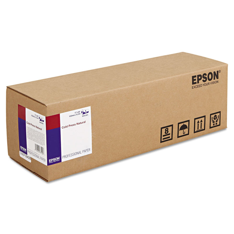 Epson Cold Press Natural Fine Art Paper, 19 mil, 17" x 50 ft, Textured Matte Natural