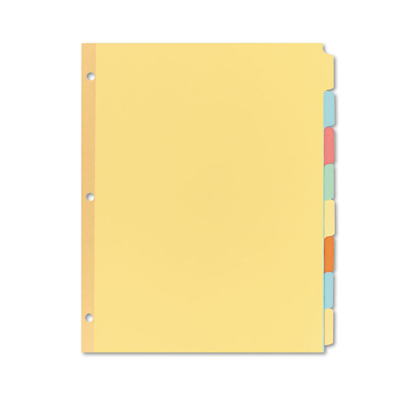 Avery Write and Erase Plain-Tab Paper Dividers, 8-Tab, 11 x 8.5, Multicolor, 24 Sets