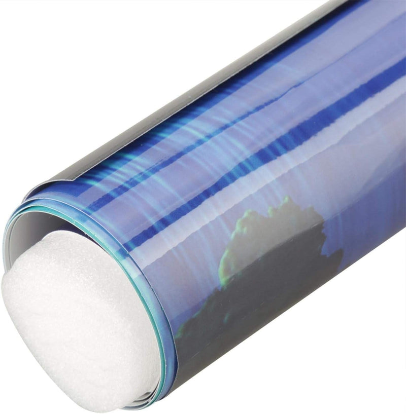 Aquarium Poster, Effect Underwater Background Sticker Thicken PVC Adhesive Static Cling Backdrop Fish Decorative Paper(61×30Cm)