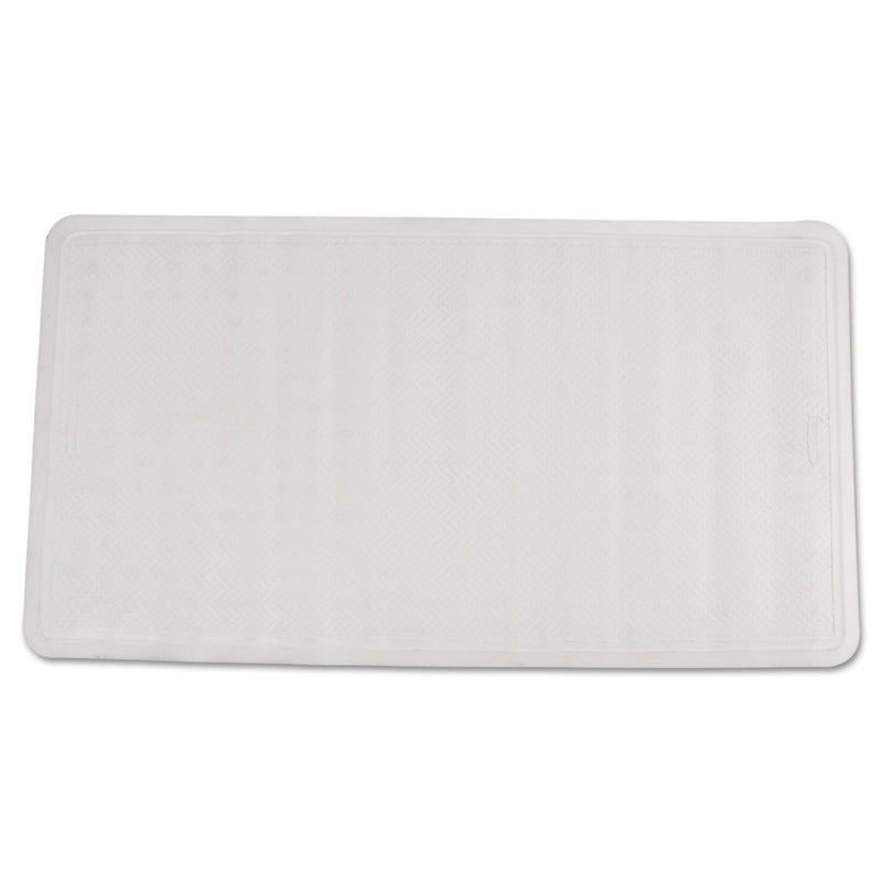 Rubbermaid Safti-Grip Latex-Free Vinyl Bath Mat, 16 x 28, White