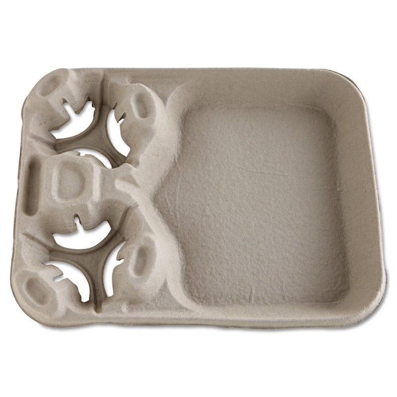 Chinet StrongHolder Molded Fiber Cup/Food Trays, 8 oz to 44 oz, 2 Cups, Beige, 100/Carton