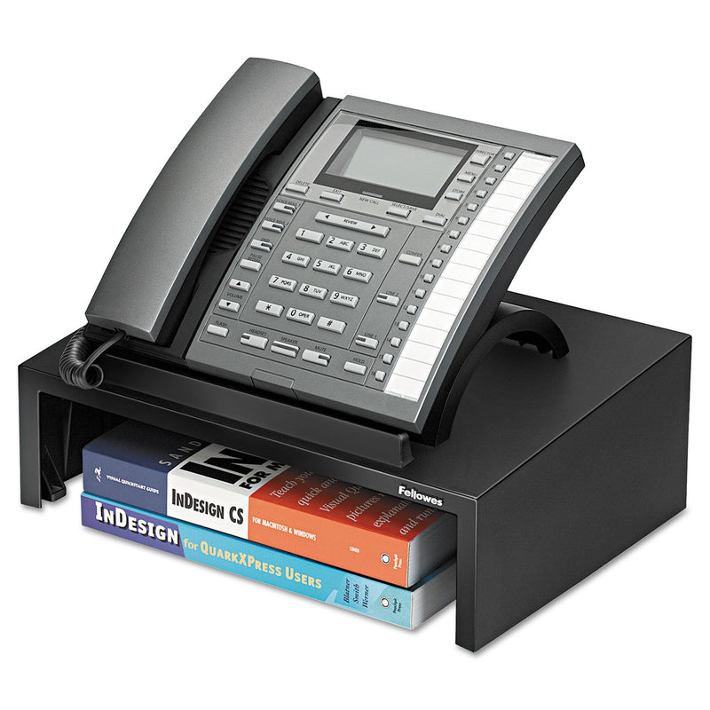 Fellowes Designer Suites™ Telephone Stand, 13 x 9.13 x 4.38, Black Pearl