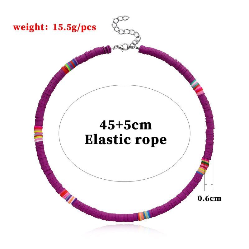 Disc Surfer Choker Beach Collar Necklace