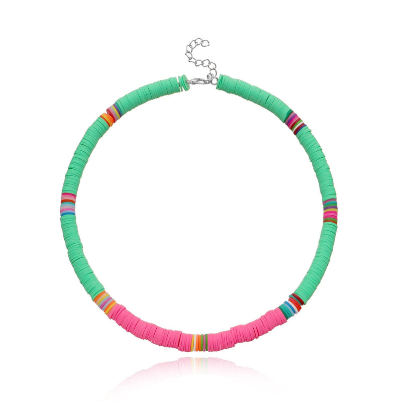 Disc Surfer Choker Beach Collar Necklace