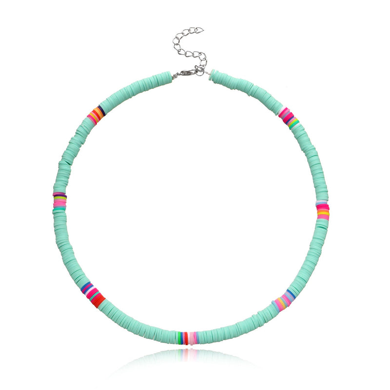 Disc Surfer Choker Beach Collar Necklace