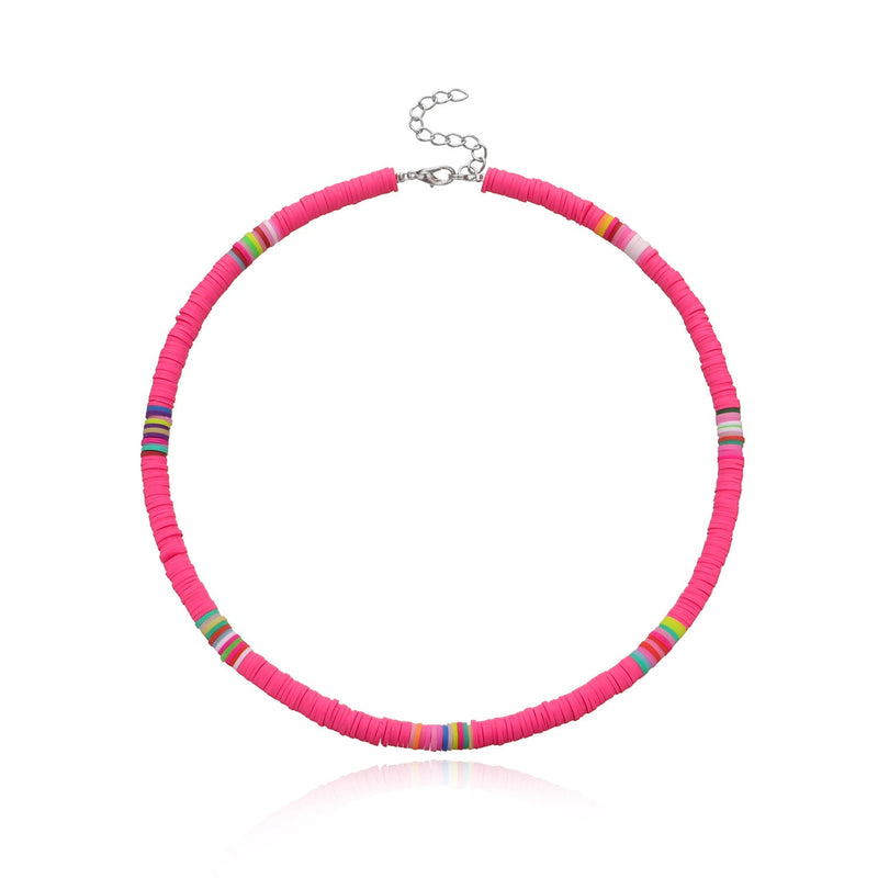 Disc Surfer Choker Beach Collar Necklace