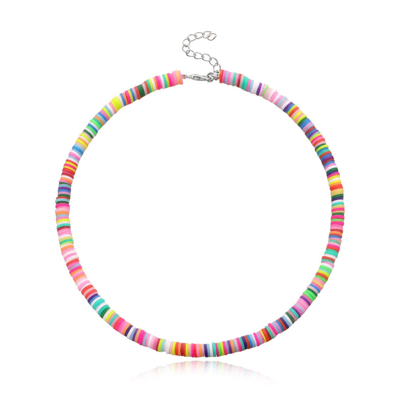 Disc Surfer Choker Beach Collar Necklace
