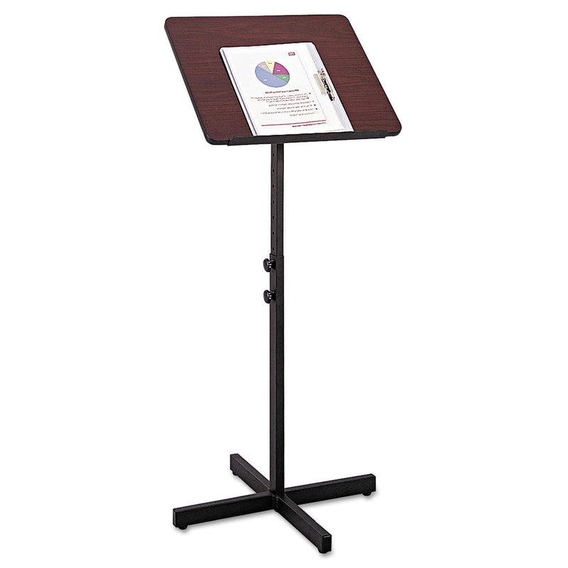 Safco Adjustable Speaker Stand, 21 x 21 x 29.5 to 46, Mahogany/Black