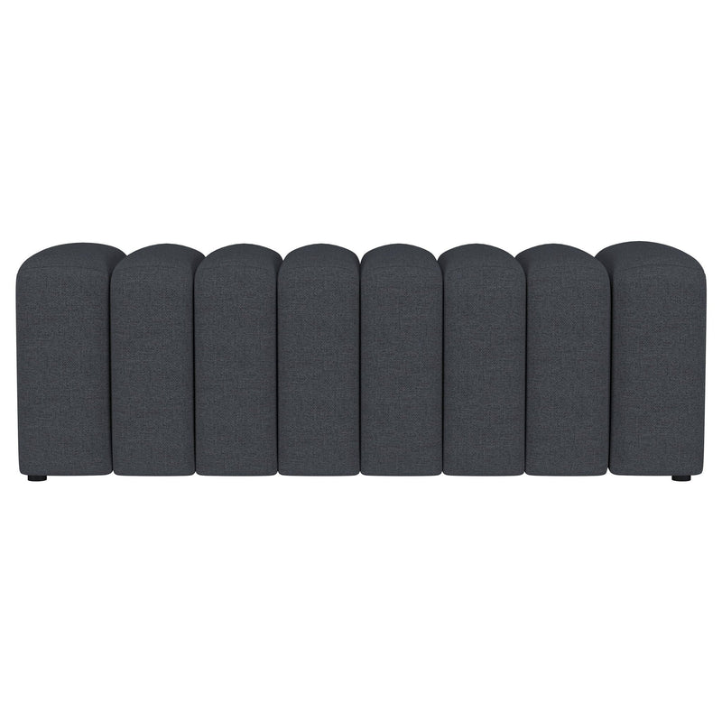 Summer Fabric Upholstered Tufted Accent Bench Charcoal