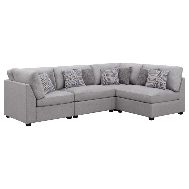 Cambria 4-piece Upholstered Modular Sectional Sofa Grey