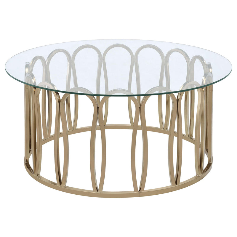 Monett 2-piece Coffee and End Table Set Chocolate Chrome