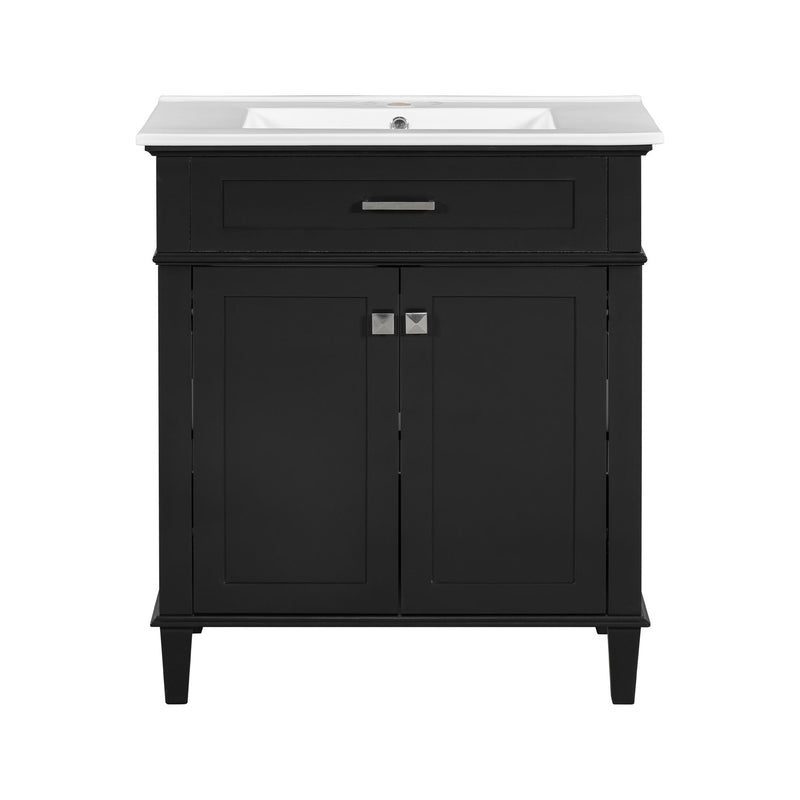 Bathroom Vanity With Ceramic Basin, Soft Close Door And Adjustable Shelves