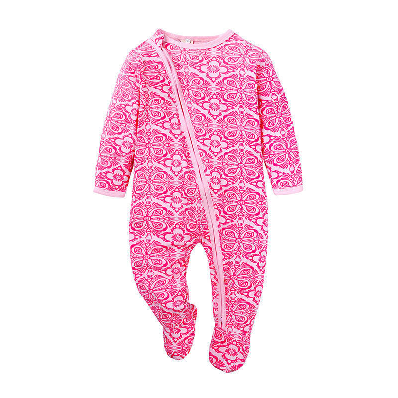 Baby Double Zipper Baby Long Sleeved Climbing Spring Jacket