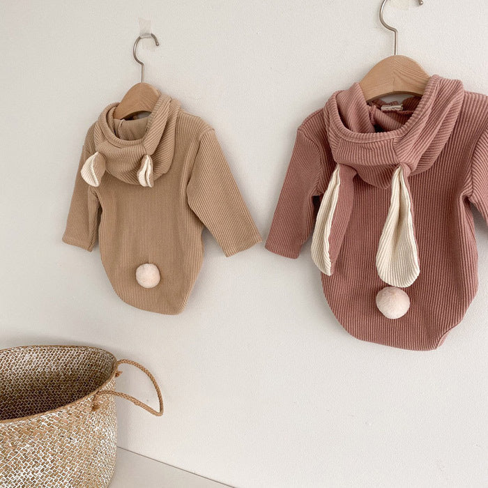 Cute Rabbit Bear Long-sleeved One-piece Ass Clothing Climbing Clothes