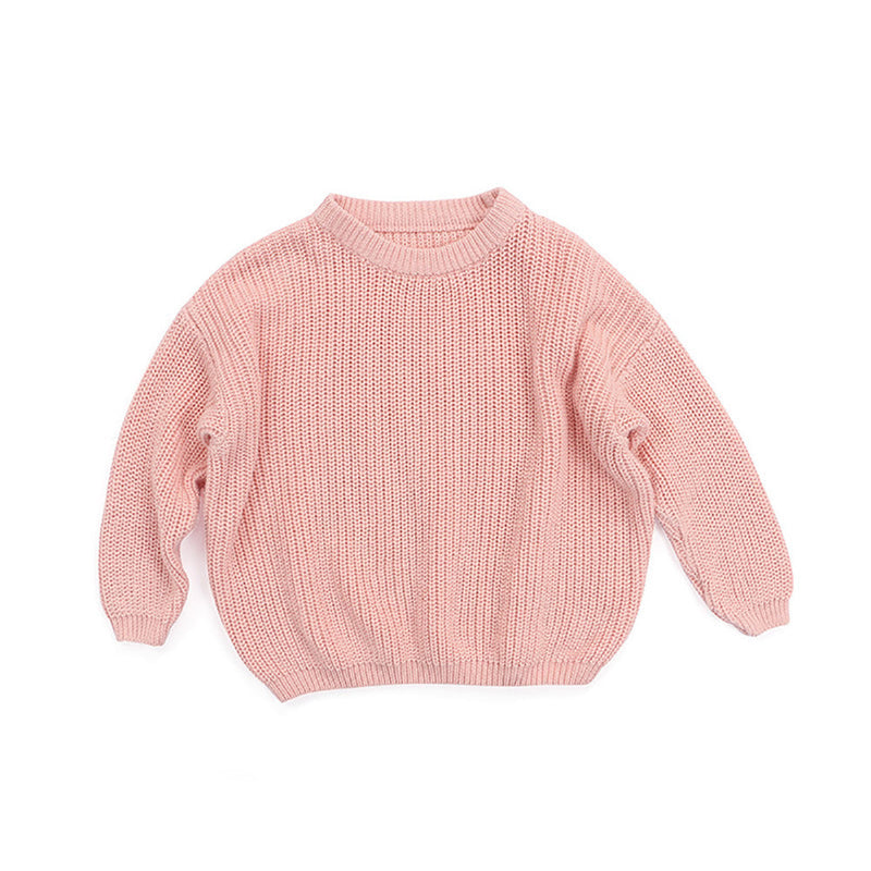 Solid Csul Sweter Sloucy Soft Wool Itted