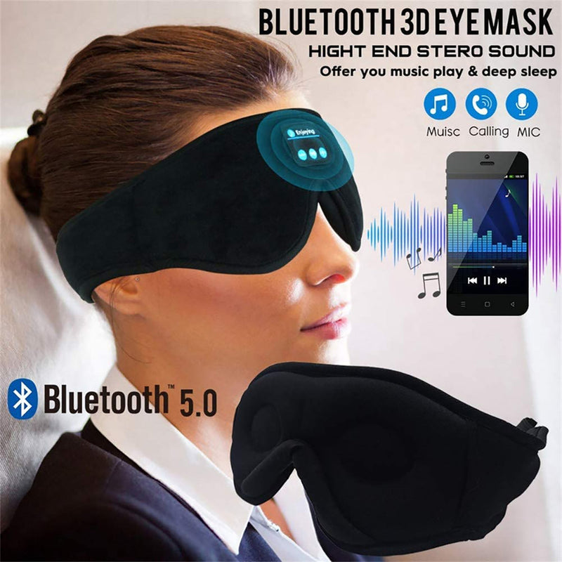 🎧 Wireless Bluetooth Sleep Eye Mask – Blackout Comfort with Music & Call Support