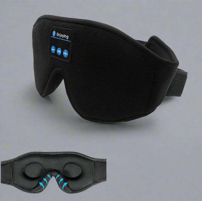 🎧 Wireless Bluetooth Sleep Eye Mask – Blackout Comfort with Music & Call Support