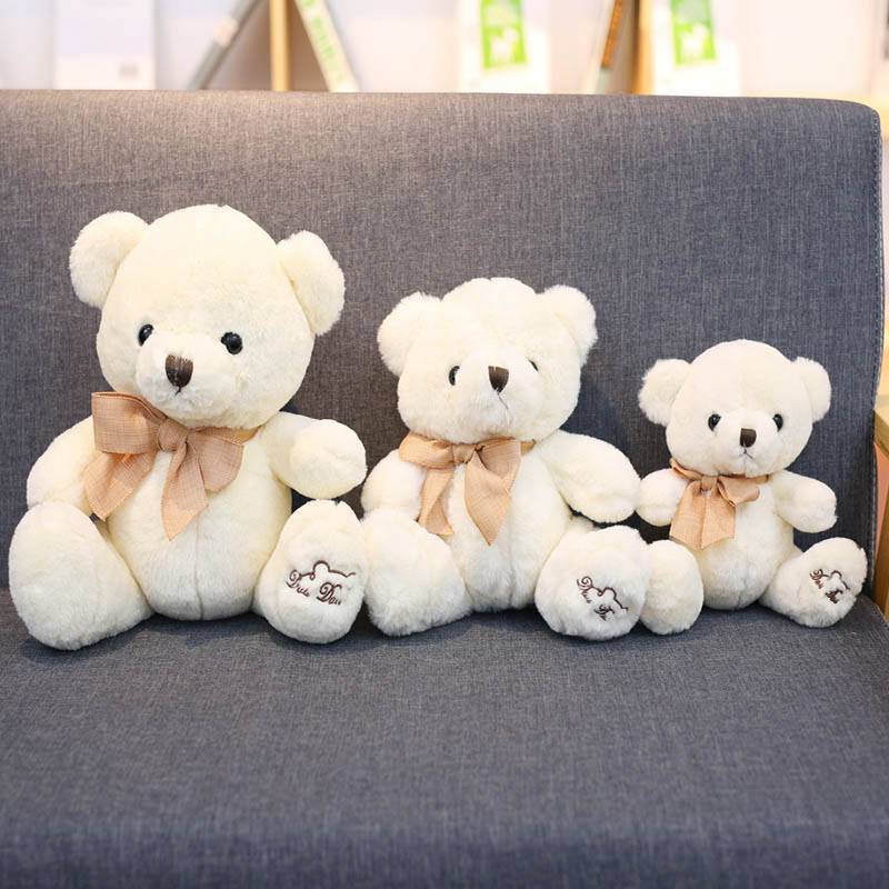 Cute Teddy Bear Plush Toy Hug Bear Doll Butterfly Bow Tie Bear Doll Ragdoll Girl Birthday Gift