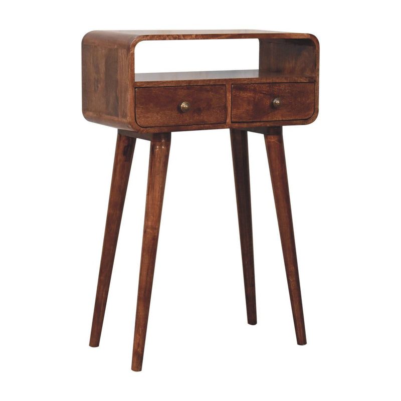Solid Wood Curved Console Table