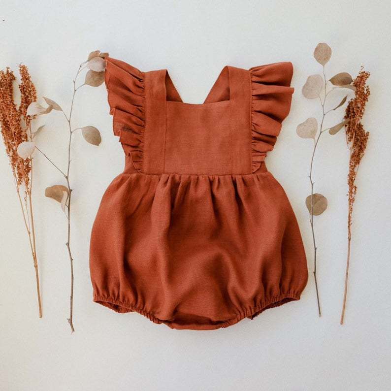 Cotton And Linen Romper Baby Sling Bag Fart Romper