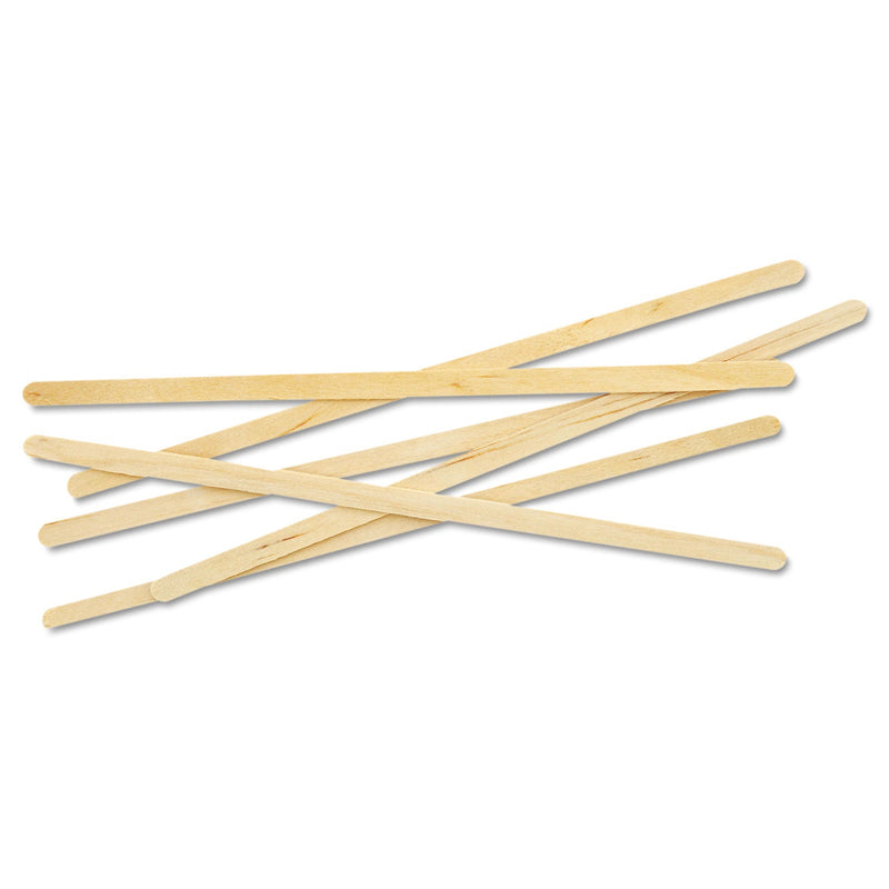 Eco-Products Renewable Wooden Stir Sticks, 7", 1,000/Pack, 10 Packs/Carton